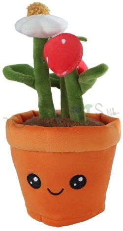Knuffel Aardbeienplant met bruine pot