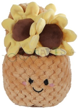 Knuffel Bloemenmand met gele bloemen