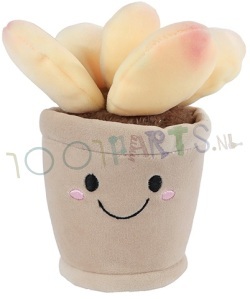 Knuffel Plant met gele bloem 13 cm
