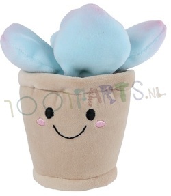 Knuffel Plant met blauwe bloem 13 cm