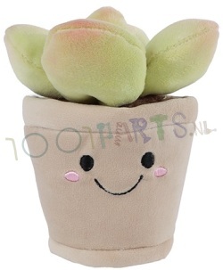 Knuffel Plant met groene bloem 13 cm