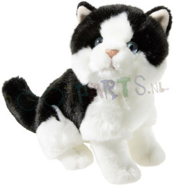 Misanimo Katje wit/zwart 24 cm
