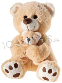 Misanimo Beer met bay Teddy 25 cm beige