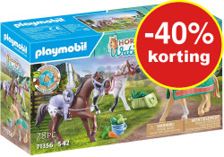 PLAYMOBIL 3 Paarden met accessoires