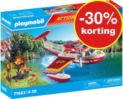 PLAYMOBIL Brandweervliegtuig blusfunctie