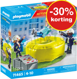 PLAYMOBIL Brandweerlieden + luchtkussen
