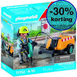 PLAYMOBIL Bouwvakker met Luchtcompressor