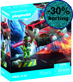 PLAYMOBIL Held met multi. Voertuig