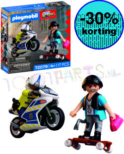 PLAYMOBIL Achtervolging met Motorfiets