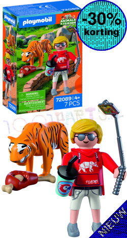 PLAYMOBIL Dierentuin: Tijger en Bezoeker