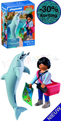 PLAYMOBIL Dierentuin: Dolfijn & Bezoeker