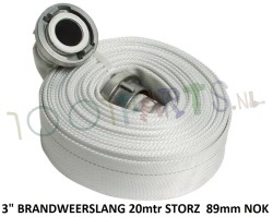 3" BRANDWEERSLANG 20mtr STORZ  89mm NOK